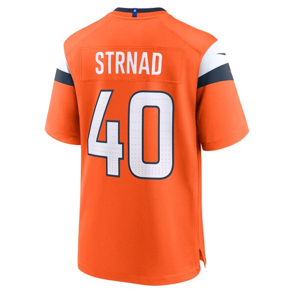 Justin Strnad Denver Broncos Nike Team Game Jersey - Orange - Image 4