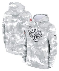 Jacksonville Jaguars Nike 2024 Salute to Service Club Fleece Pullover Hoodie - Arctic Camo