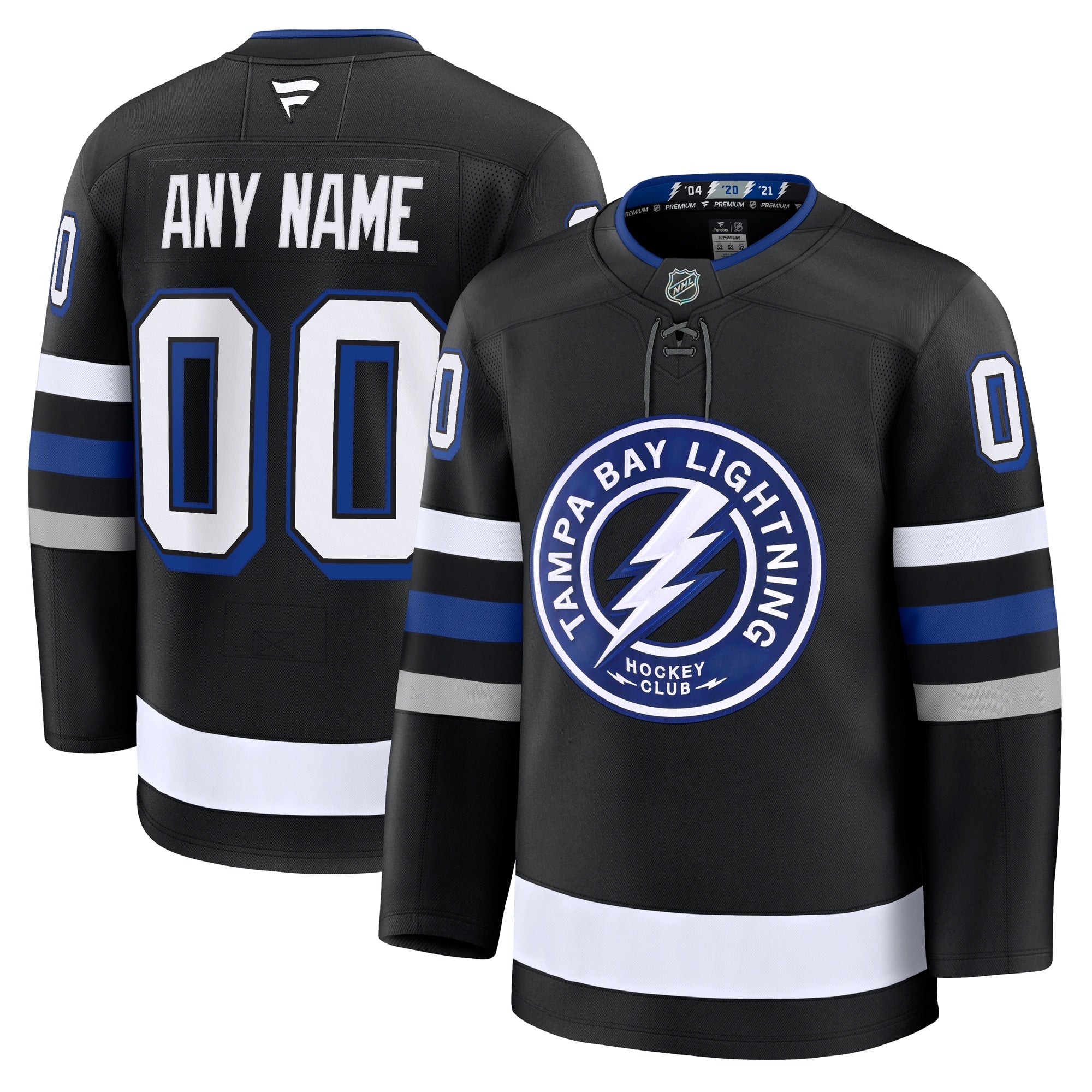 Tampa Bay Lightning Home Premium Custom Jersey - Blue/Black/White - Image 10