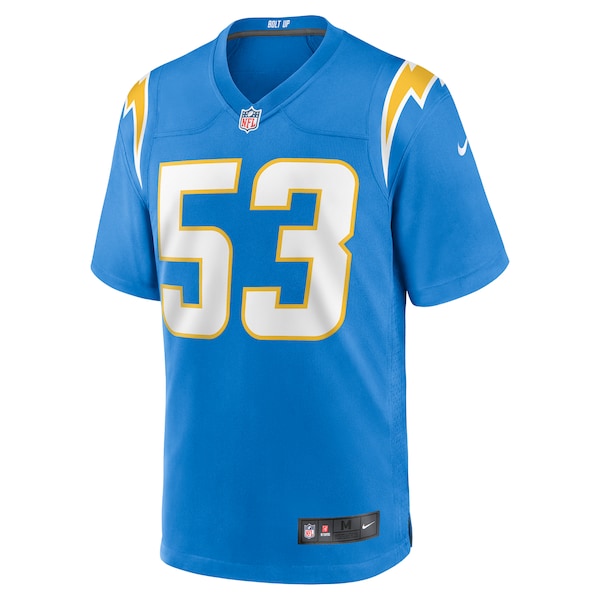 Chris Collins Los Angeles Chargers Nike Team Game Jersey - Powder Blue - Image 2