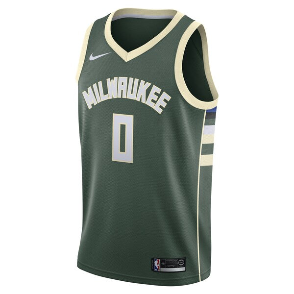 Damian Lillard Milwaukee Bucks Nike Unisex Swingman Player Jersey - Icon Edition - Hunter Green - Image 3