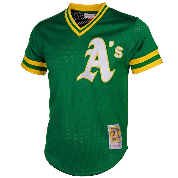 Reggie Jackson Oakland Athletics Cooperstown Mesh Batting Practice Jersey - Green - Image 3