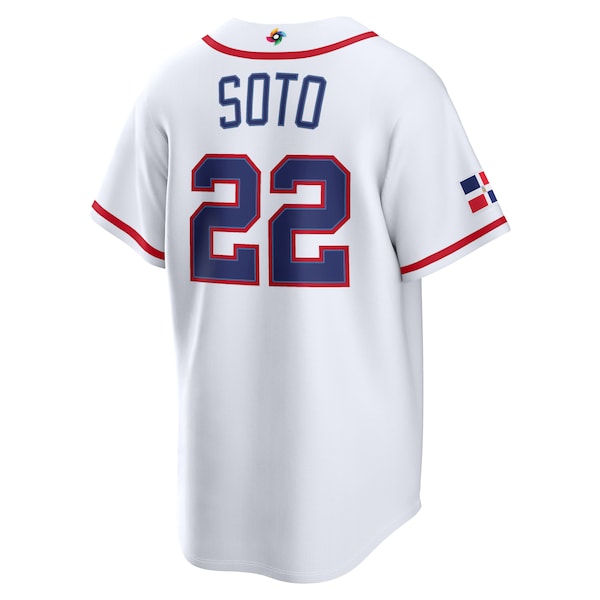 Juan Soto Dominican Republic Baseball Nike 2026 World Baseball Classic Home Stadium Jersey - White/Royal - Image 4