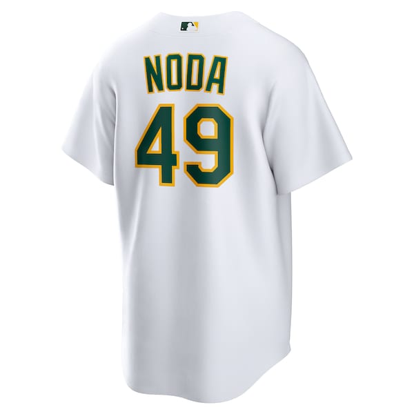Ryan Noda Oakland Athletics Nike Home Replica Jersey - White/Kelly Green - Image 3