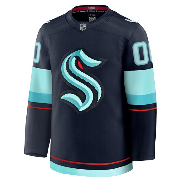 Seattle Kraken Home Premium Custom Jersey - Deep Sea Blue/White - Image 3