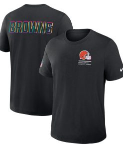 Cleveland Browns Nike 2025 NFL Crucial Catch Tri-Blend Dri-FIT T-Shirt - Black