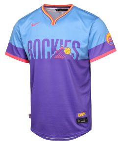 Alternative view of Colorado Rockies Nike Youth 2025 City Connect Limited Jersey - Purple/Light Blue