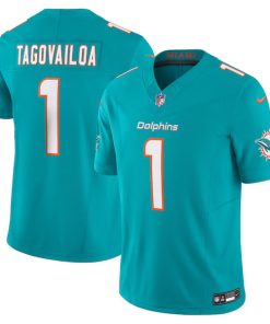 Tua Tagovailoa Miami Dolphins Nike Vapor F.U.S.E. Limited Jersey - Aqua