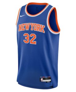 Alternative view of Karl-Anthony Towns New York Knicks Nike Youth Swingman Jersey - Icon Edition - Blue