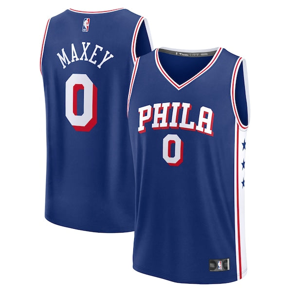 Tyrese Maxey Philadelphia 76ers Big & Tall Fast Break Jersey - Icon Edition - Royal