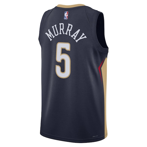 Dejounte Murray New Orleans Pelicans Nike Unisex 2024 Offseason Addition Nike Swingman Jersey - Navy - Image 3