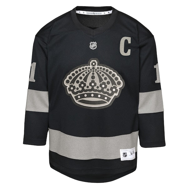 Anze Kopitar Los Angeles Kings Youth Alternate Replica Jersey - Black - Image 2