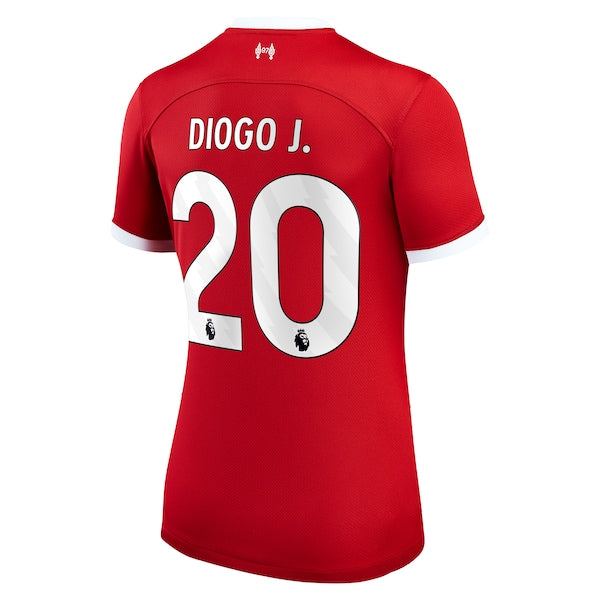 Diogo Jota Liverpool Nike Women's 2023/24 Home Replica Player Jersey - Red/White - Image 3