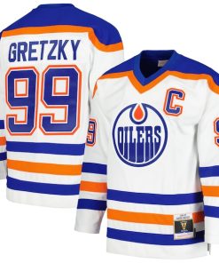 Wayne Gretzky Edmonton Oilers  1986/87 Blue Line Player Jersey - White