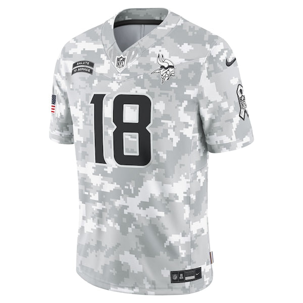 Justin Jefferson Minnesota Vikings Nike 2024 Salute to Service Limited Jersey - Arctic Camo - Image 2