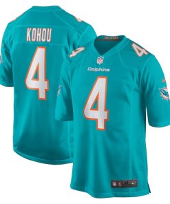 Kader Kohou Miami Dolphins Nike Game Player Jersey - Aqua