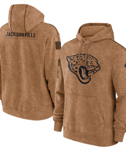 Jacksonville Jaguars Men's Nike Brown 2023 Salute To Service Club Pullover Hoodie