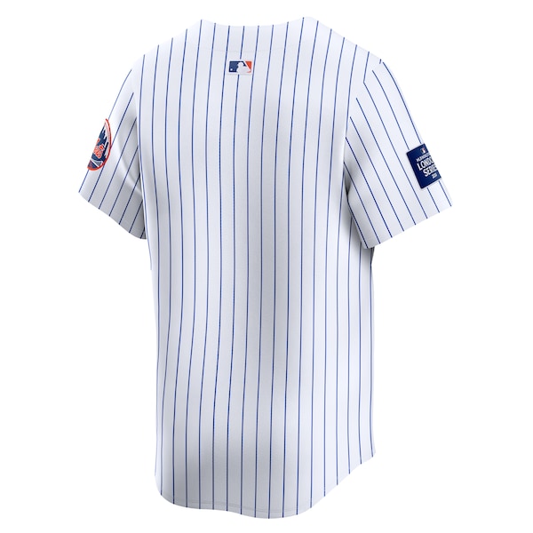 New York Mets Nike 2024 MLB World Tour London Series Home Limited Jersey?ยจC White - Image 3