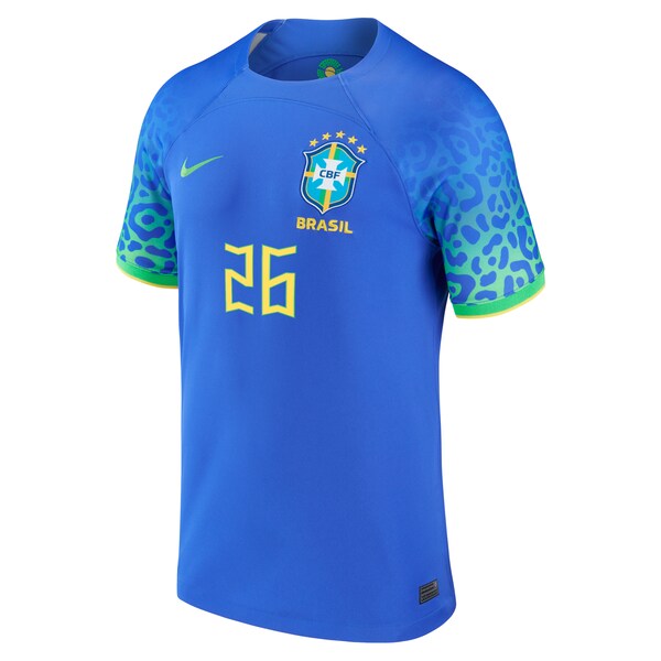 Gabriel Martinelli Brazil National Team Nike 2022/23 Replica Away Jersey - Blue - Image 2