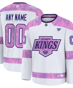 Los Angeles Kings  2024 Hockey Fights Cancer Custom Practice Jersey - White