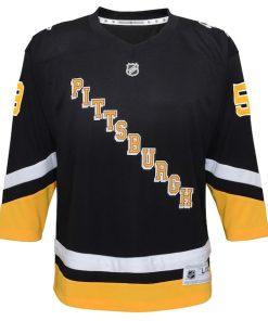 Alternative view of Jake Guentzel Pittsburgh Penguins Youth 2021/22 Alternate Replica Player Jersey - Black
