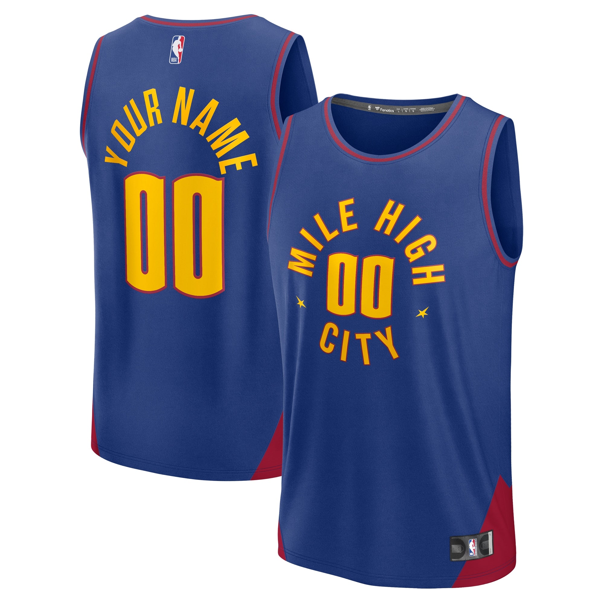 Denver Nuggets Fast Break Custom Jersey Icon Edition - Navy/Blue - Image 5