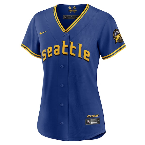 Seattle Mariners Nike Women's 2023 City Connect Replica Jersey - Royal - Image 2