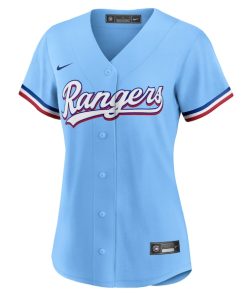 Alternative view of Corey Seager Texas Rangers Nike Women's Alternate Replica Player Jersey - Light Blue