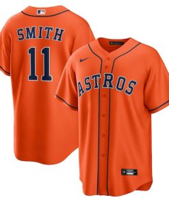 Alternative view of Cam Smith Houston Astros Nike Alternate Replica Jersey - Orange/White