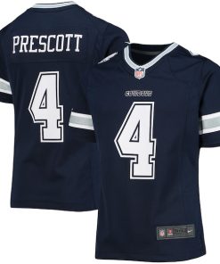 Dak Prescott Dallas Cowboys Nike Girls Youth Team Game Jersey - Navy
