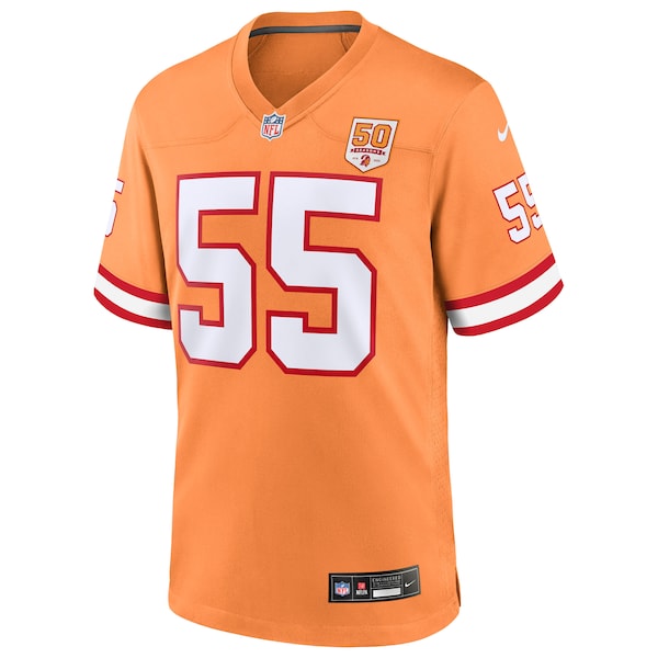 Derrick Brooks Tampa Bay Buccaneers Nike 50th Season Game Jersey - Creamsicle/Red - Image 3