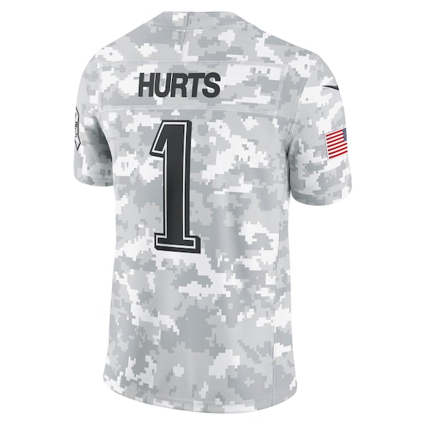 Jalen Hurts Philadelphia Eagles Nike 2024 Salute to Service Limited Jersey - Arctic Camo - Image 3