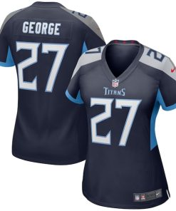 Eddie George Tennessee Titans Nike Women's Game Retired Player Jersey - Navy/Light Blue