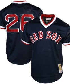 Wade Boggs Boston Red Sox 1992 Authentic Cooperstown Collection Batting Practice Jersey - Navy Blue