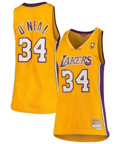 Shaquille O'Neal Los Angeles Lakers Women's 1999/00 Hardwood Classics Swingman Jersey - Gold