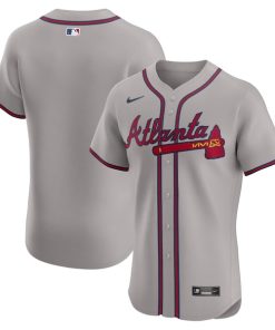 Atlanta Braves Nike Road Elite Jersey - Gray