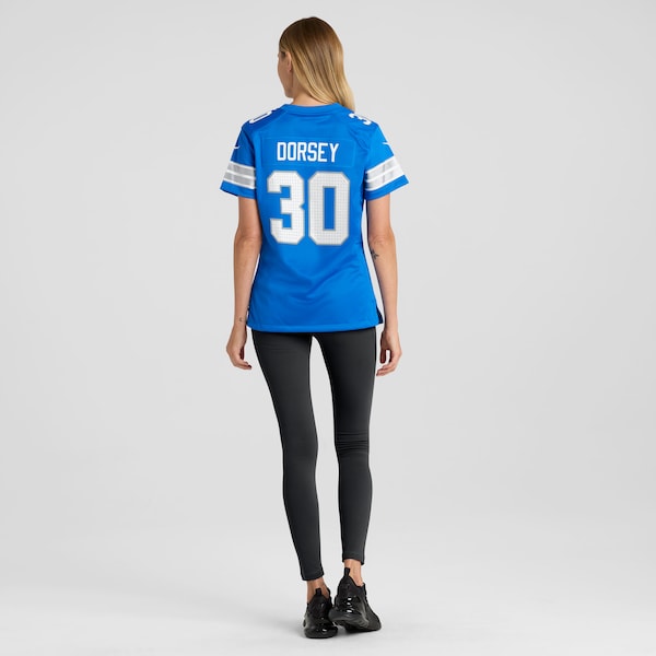Khalil Dorsey Detroit Lions Nike Women's Team Game Jersey - Blue - Image 6