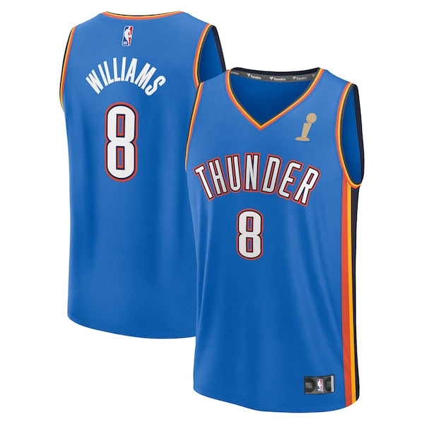 Jalen Williams Oklahoma City Thunder 2025 NBA Finals Champions Fast Break Replica Player Jersey - Blue - Icon Edition