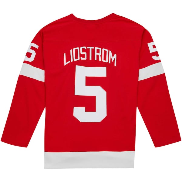 Nicklas Lidstrom Detroit Red Wings Alternate Captain Patch 2001/02 Blue Line Player Jersey - Red - Image 3