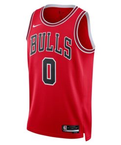 Alternative view of Coby White Chicago Bulls Nike Unisex Swingman Jersey - Icon Edition - Red