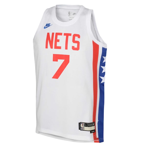 Kevin Durant Brooklyn Nets Nike Youth 2022/23 Swingman Jersey White - Classic Edition - Image 2