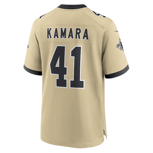 Alvin Kamara New Orleans Saints Nike Gameday Golds Alternate Game Player Jersey - Gold/Black/White - Image 4