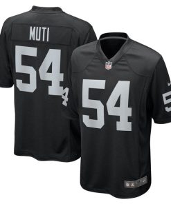 Netane Muti Las Vegas Raiders Nike Team Game Jersey -  Black