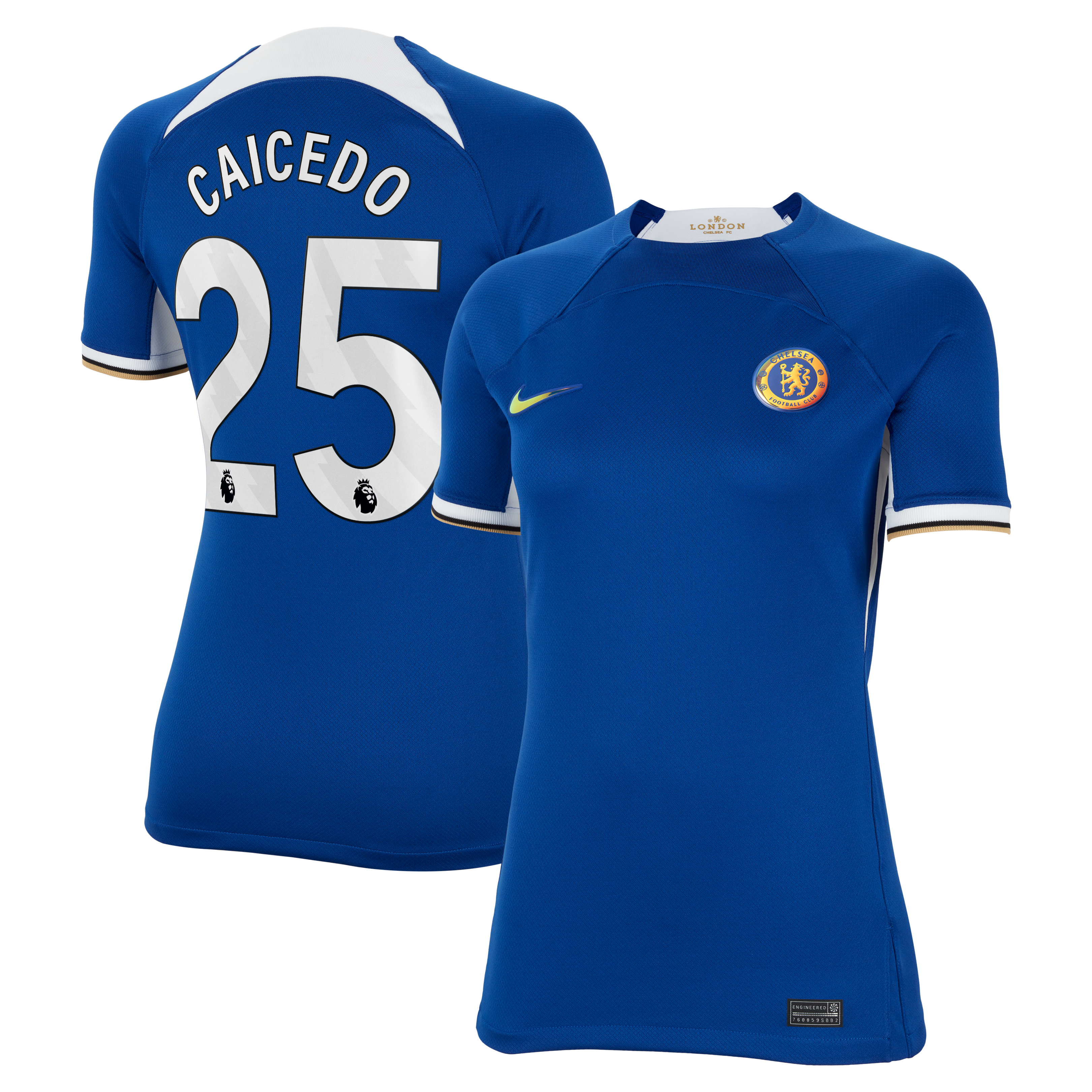 Mois¨¦s Caicedo Chelsea Nike Women's 2023/24 Away Stadium Replica Player Jersey - Navy/Blue - Image 5