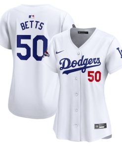 Mookie Betts Los Angeles Dodgers Nike Women's 2024 World Series Champions Home Limited Player Jersey - White