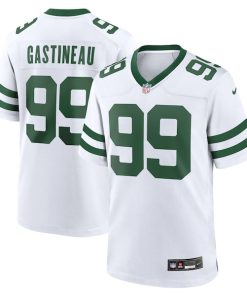 Mark Gastineau New York Jets Nike Legacy Retired Player Game Jersey - White/Green