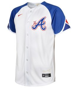 Alternative view of Atlanta Braves Nike Toddler 2023 City Connect Replica Jersey - White