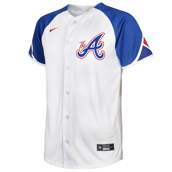 Atlanta Braves Nike Toddler 2023 City Connect Replica Jersey - White - Image 2