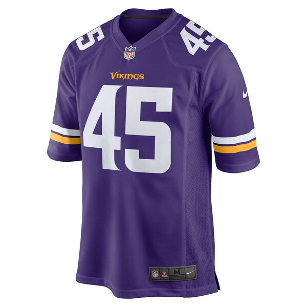 Jordan Kunaszyk Minnesota Vikings Nike Game Jersey - Purple - Image 3
