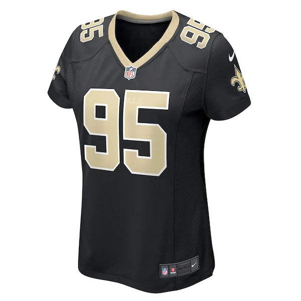Albert Huggins New Orleans Saints Nike Women's Player Game Jersey - Black - Image 2